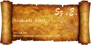 Szabadi Edit névjegykártya
